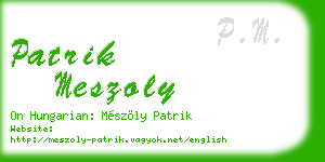patrik meszoly business card